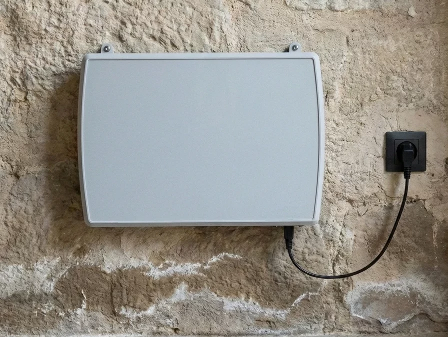 Sistema ATE instalado em parede deteriorada por humidade ascensional